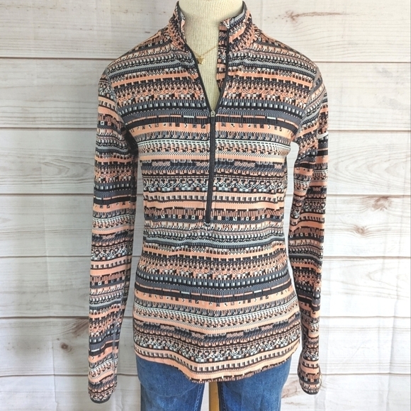 Nike Pro Dri Fit Half Zip in Aztec Peach Size Medium - Picture 3 of 10